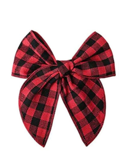 Red/Black checkered bow