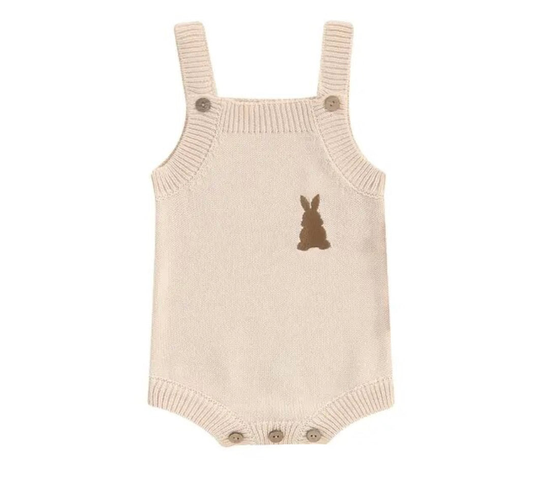 Sweater Bunny Romper- 6 colors available